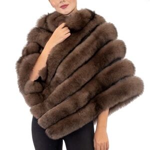 Real Fox fur cape Belle Fare NWT